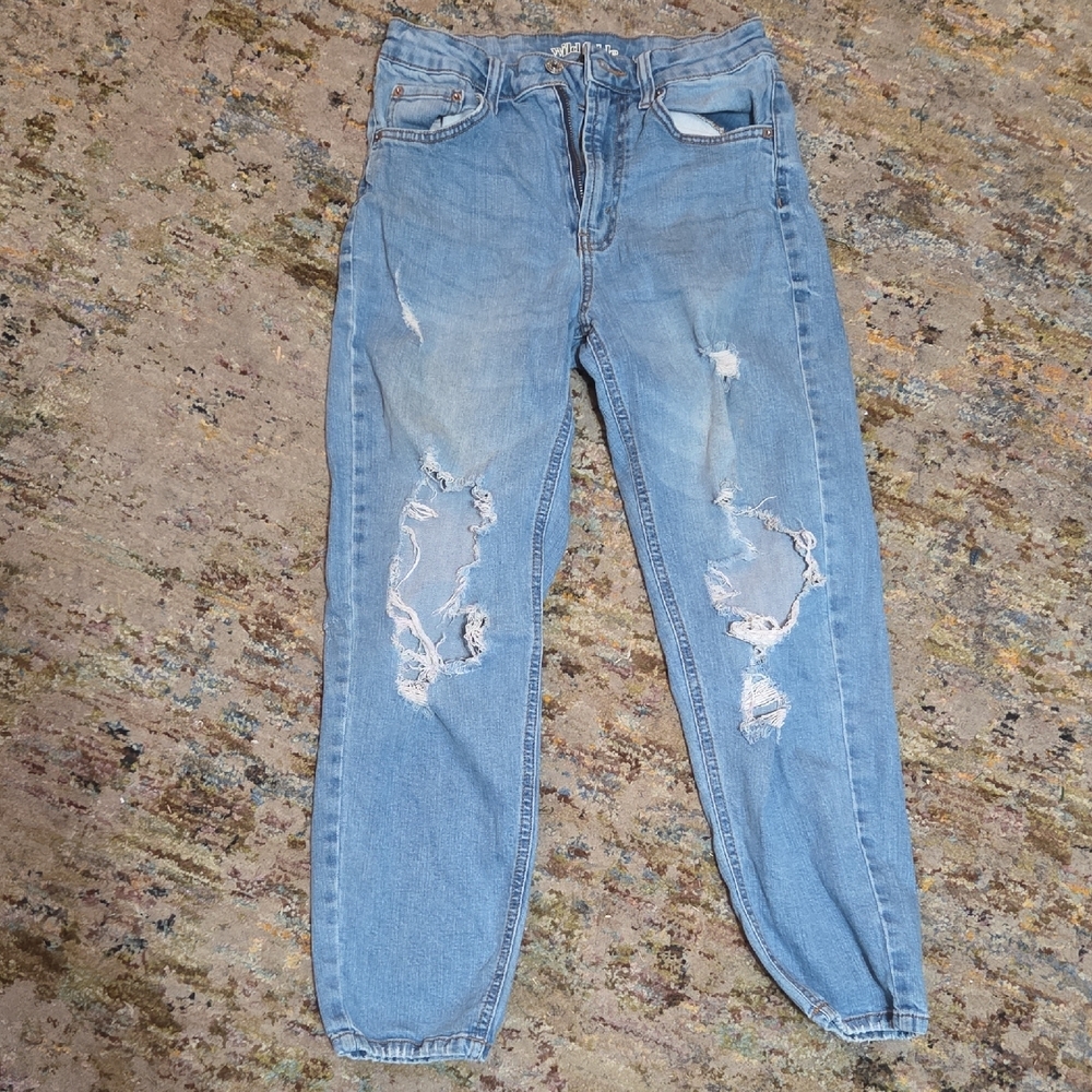 Wild Fable Light Blue Distressed Boyfriend Jeans Size 2